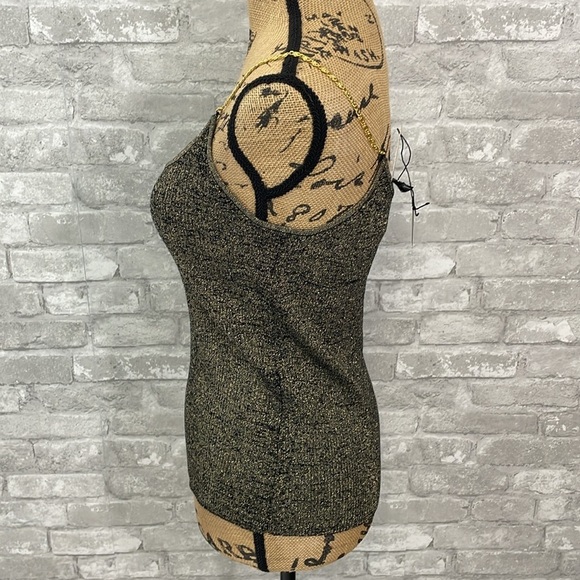 Spenser Evening Black & Gold Stretch Sweater Cami - Picture 3 of 6